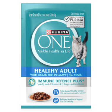 PURINA ONE® Healthy Adult with Ocean Fish Wet Cat Food - 70G