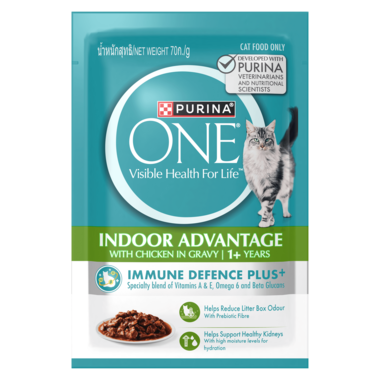 PURINA ONE® Adult Indoor Advantage with Chicken Wet Cat Food - 70G