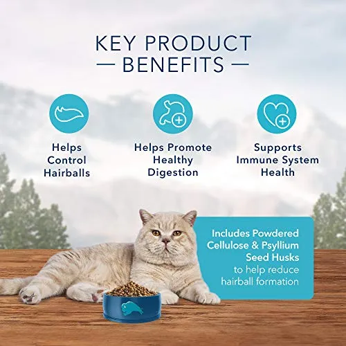 Blue Buffalo Wilderness High Protein Grain Free Natural Adult Indoor Hairball Control Dry Cat Food, Chicken - 5KG