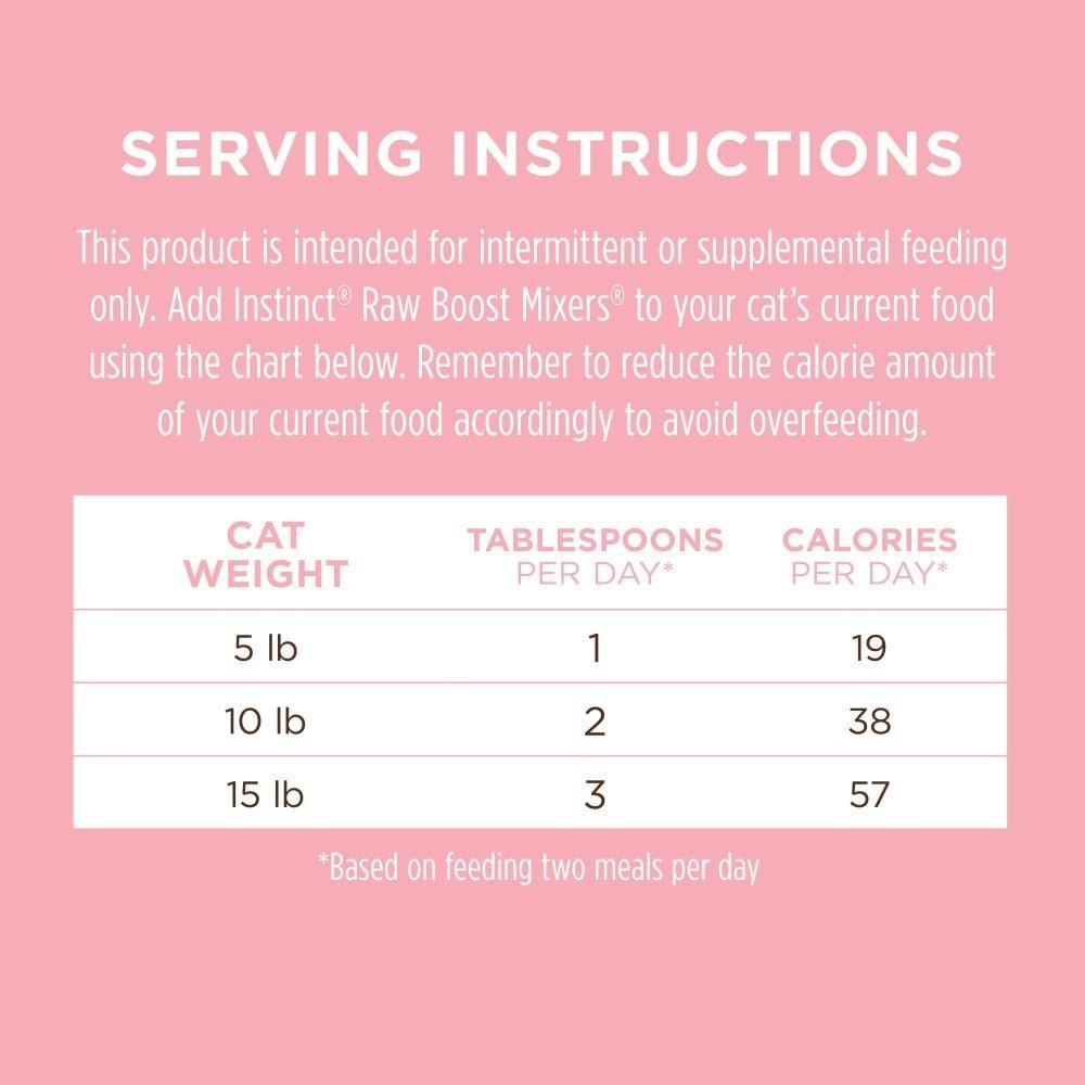 Instinct Cat Freeze-dried Raw Boost Mixers Grain-free Skin & Coat Cat Food Topper - 156G